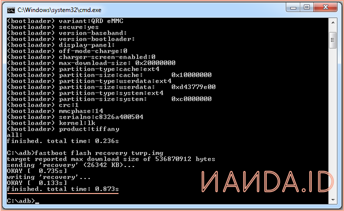 Cara Pasang Recovery TWRP Xiaomi Mi 5X Tiffany