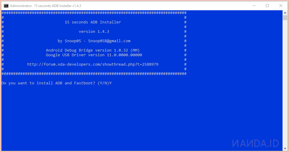 Cara Instal 15 Seconds ADB Fastboot Untuk Windows
