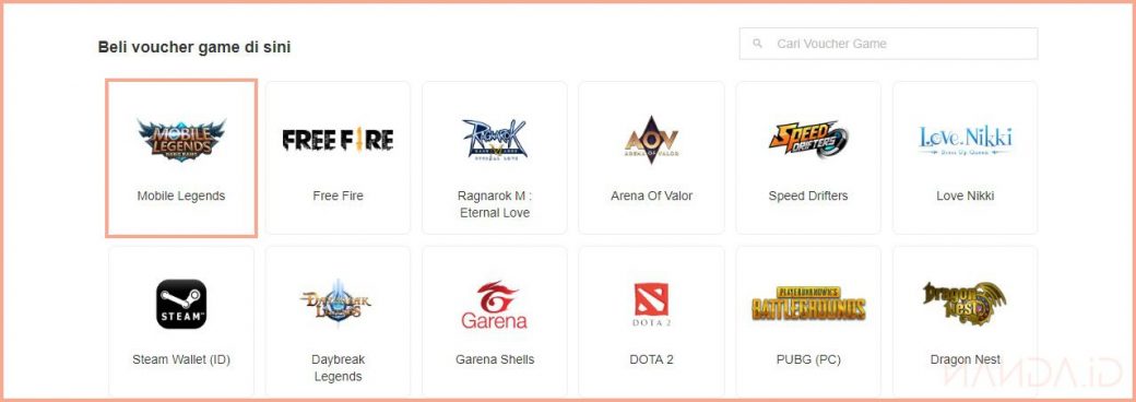 Cara Membeli Diamonds Mobile Legends Melalui Bukalapak