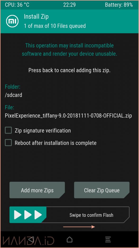 Tutorial Install ROM Pixel Experience Pie 9.0 Mi 5X Tiffany