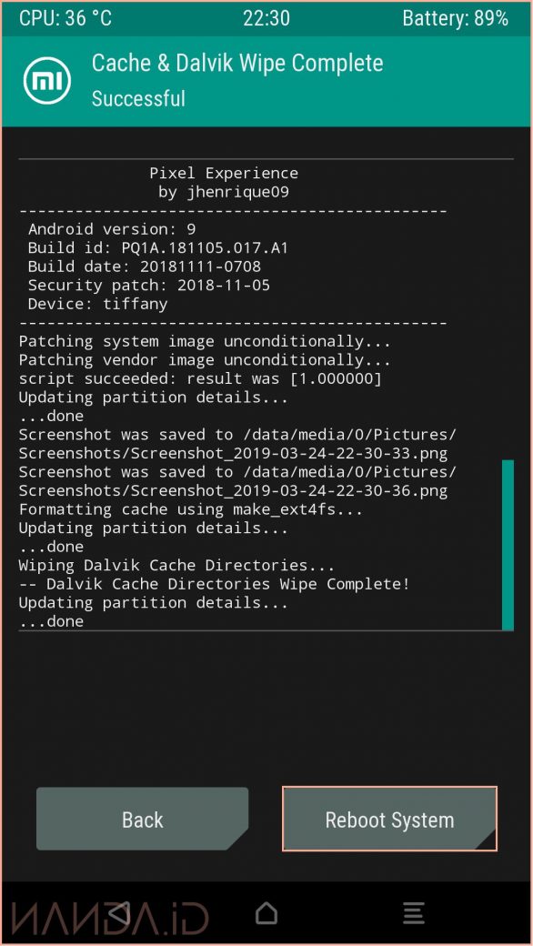 Tutorial Install ROM Pixel Experience Pie 9.0 Mi 5X Tiffany