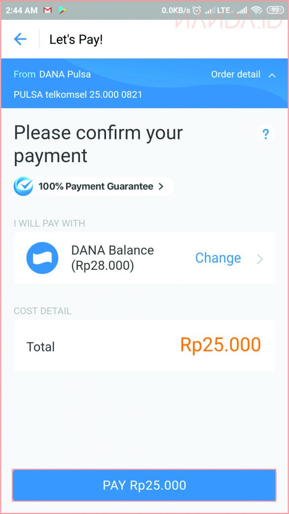 Tutorial Cara Isi Pulsa Melalui Aplikasi DANA