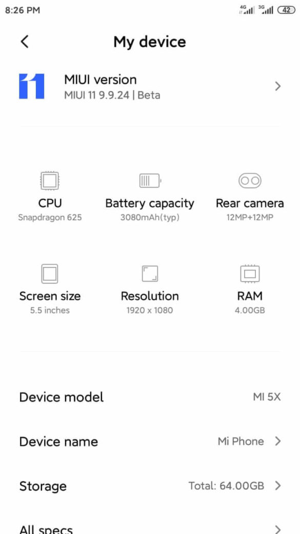 Cara Update Xiaomi Mi 5X (Tiffany) Ke MIUI 11