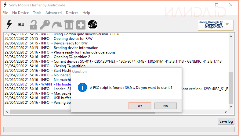 Cara Flashing Sony Xperia XZ Docomo SO-01J