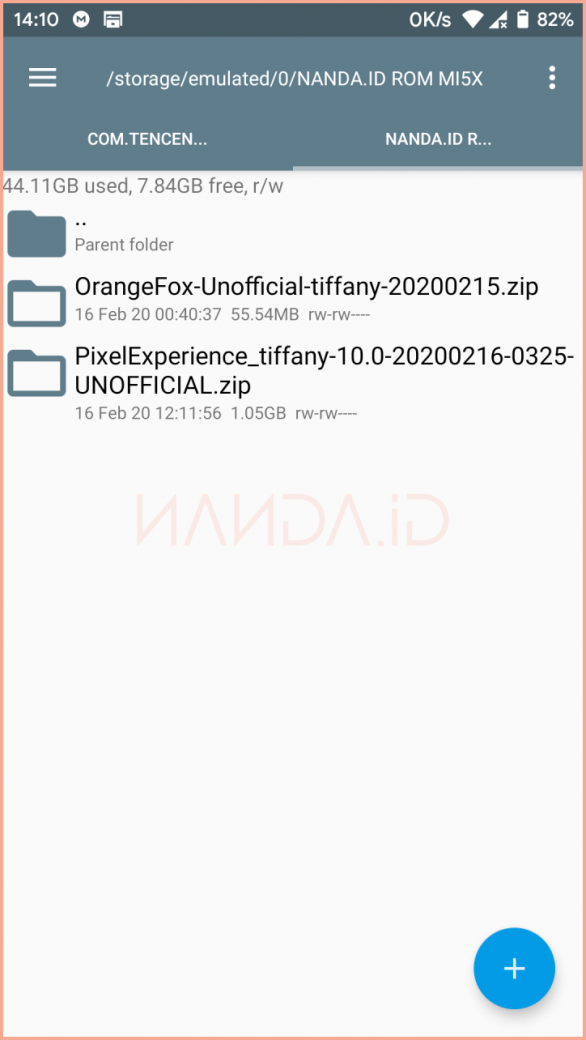 ROM Pixel Experience Android 10 Xiaomi Mi 5X Tiffany