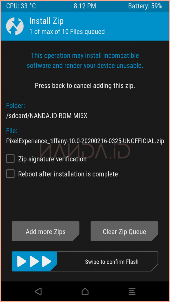 ROM Pixel Experience Android 10 Xiaomi Mi 5X Tiffany
