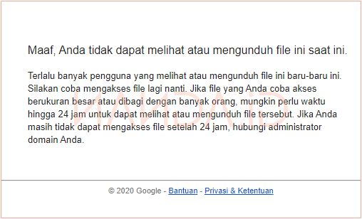 Cara Mengatasi Download Limit Google Drive