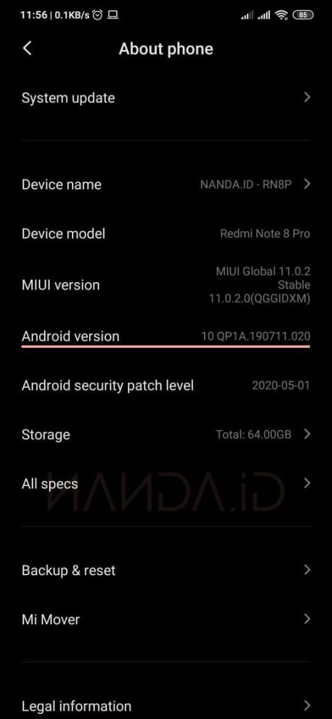 Update Redmi Note 8 Pro (Begonia) ke Android 10 (MIUI 11)