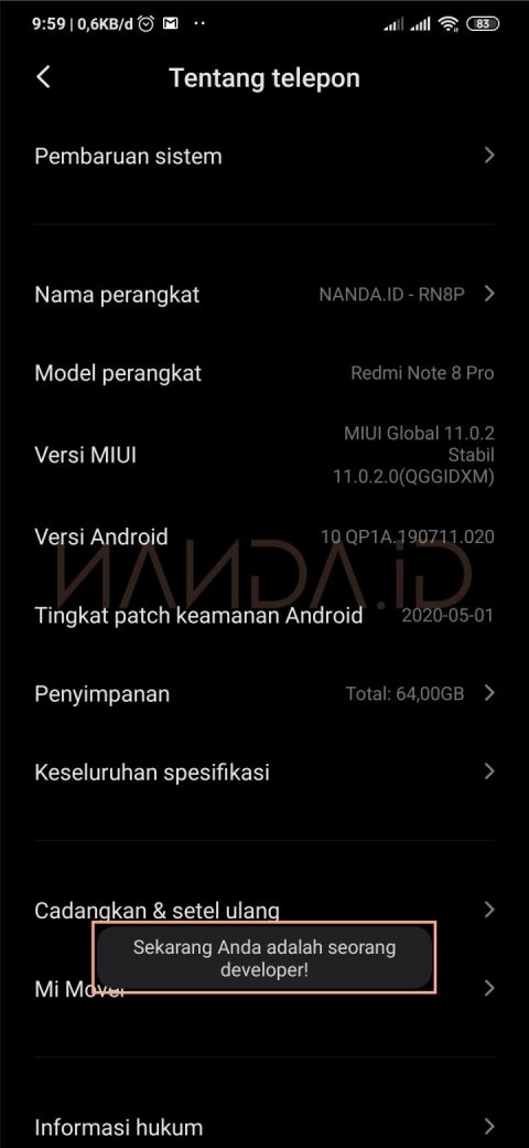 Unlock Bootloader (UBL) Redmi Note 8 Pro (Begonia)