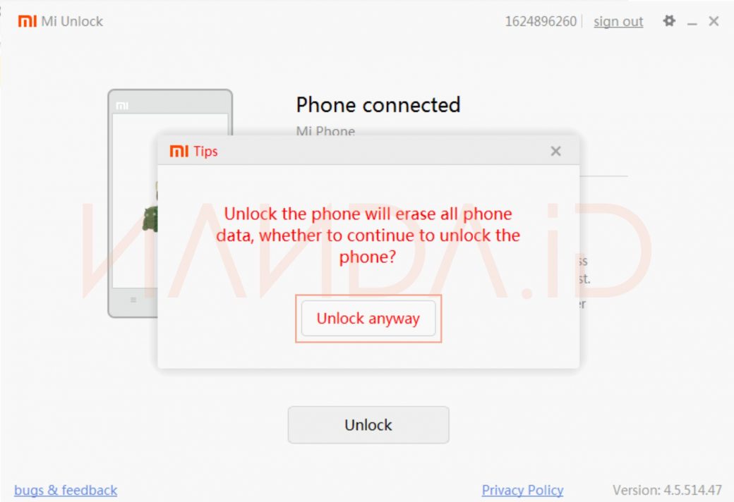 Unlock Bootloader (UBL) Redmi Note 8 Pro (Begonia)