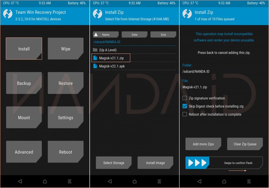 Cara Pasang TWRP dan Root Redmi Note 9 Pro Joyeuse