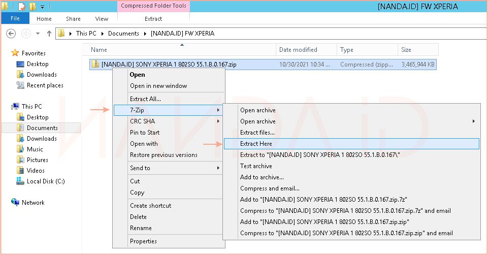 Cara Extract Firmware Sony Xperia .ftf dan .zip
