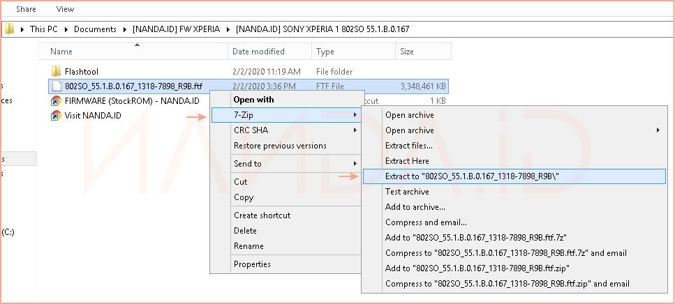 Cara Extract Firmware Sony Xperia .ftf dan .zip